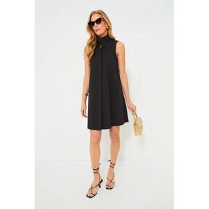 Tuckernuck Black Sleeveless Charlie Dress Collared A-Line Shirt Dress Size L